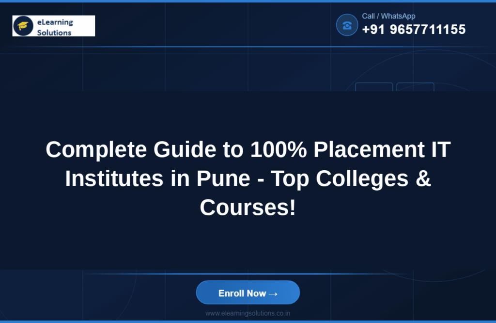Students learning at eLearning Solutions, a 100% placement IT institute in Pune